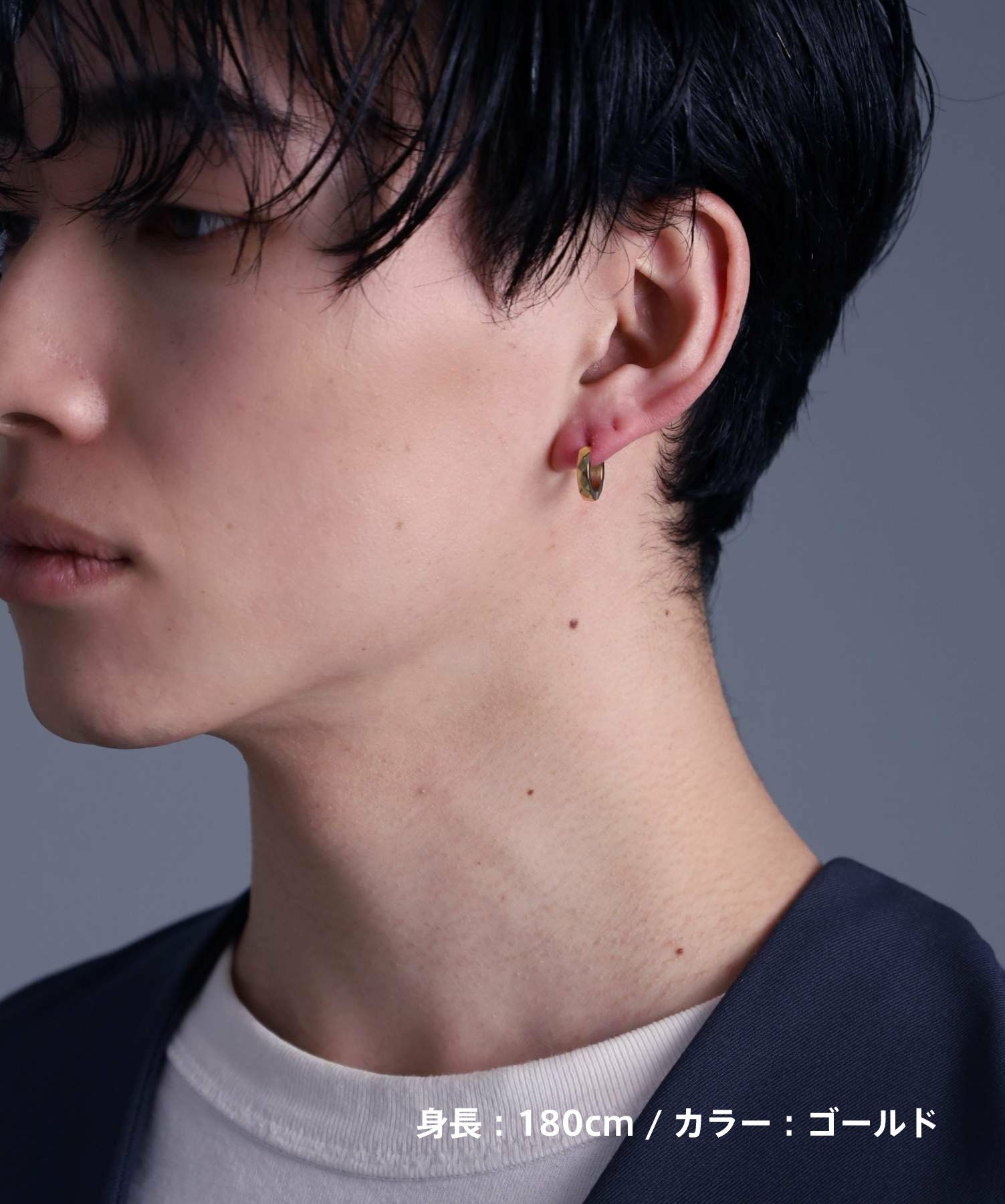 限定展開】“THE EDGE”カッティングフープピアス/サージカルステンレス 