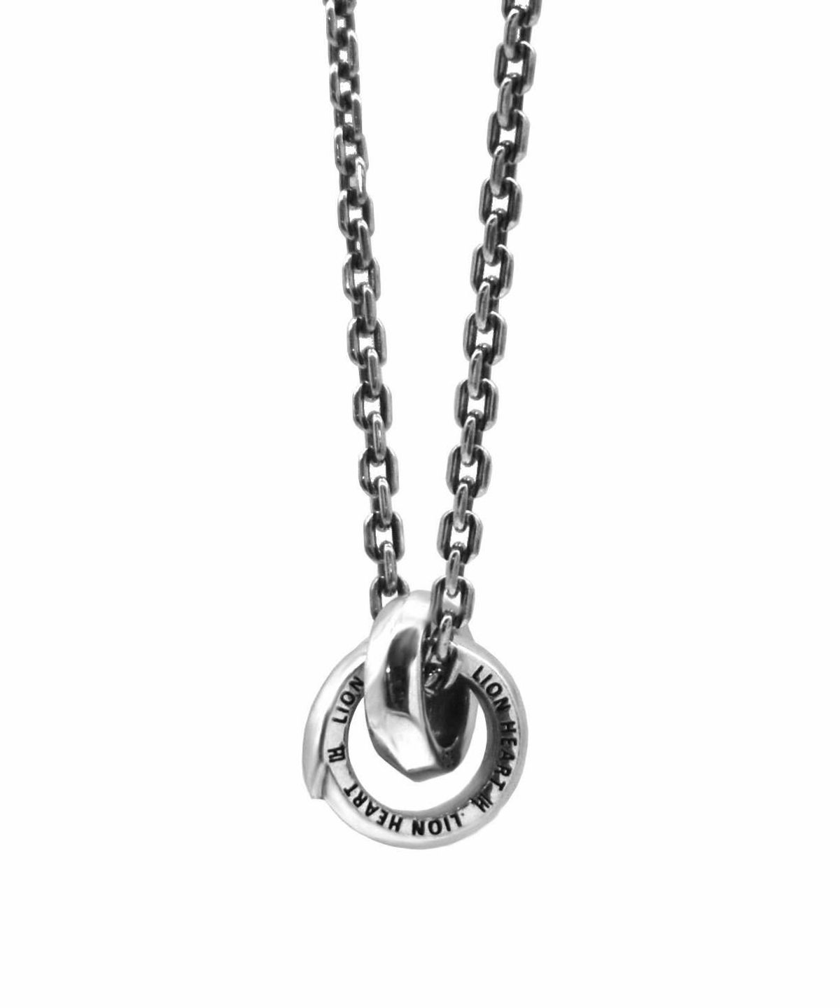 フェザーダブルリングネックレス/シルバー925