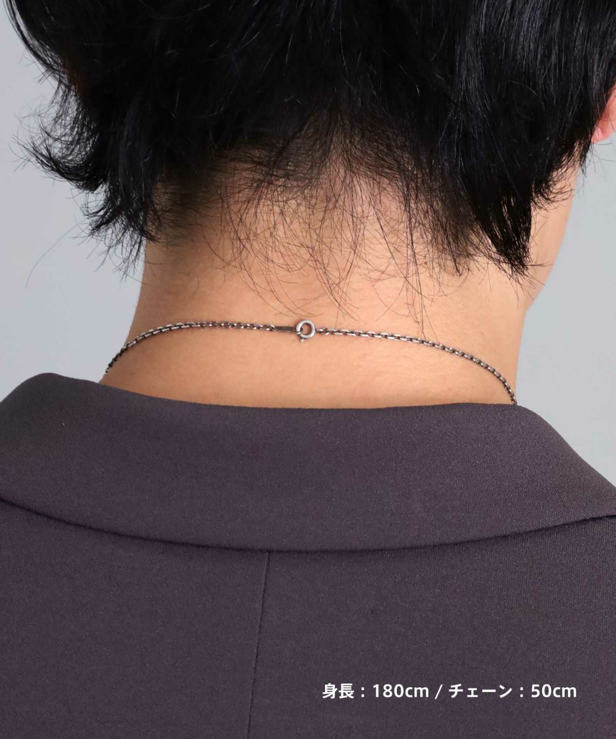 フェザーダブルリングネックレス/シルバー925