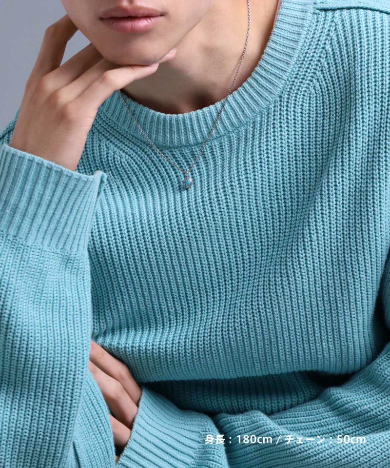 BASIC”スリーピングビューティー ターコイズネックレス/シルバー