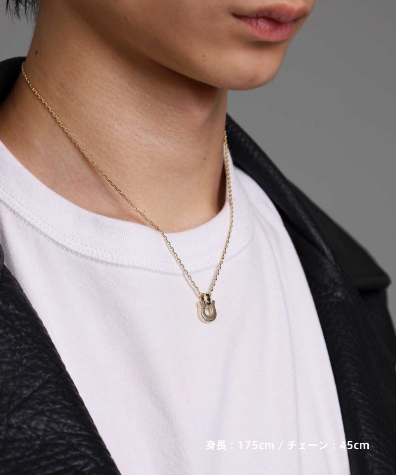 ラックホースシューネックレス/K10ゴールド