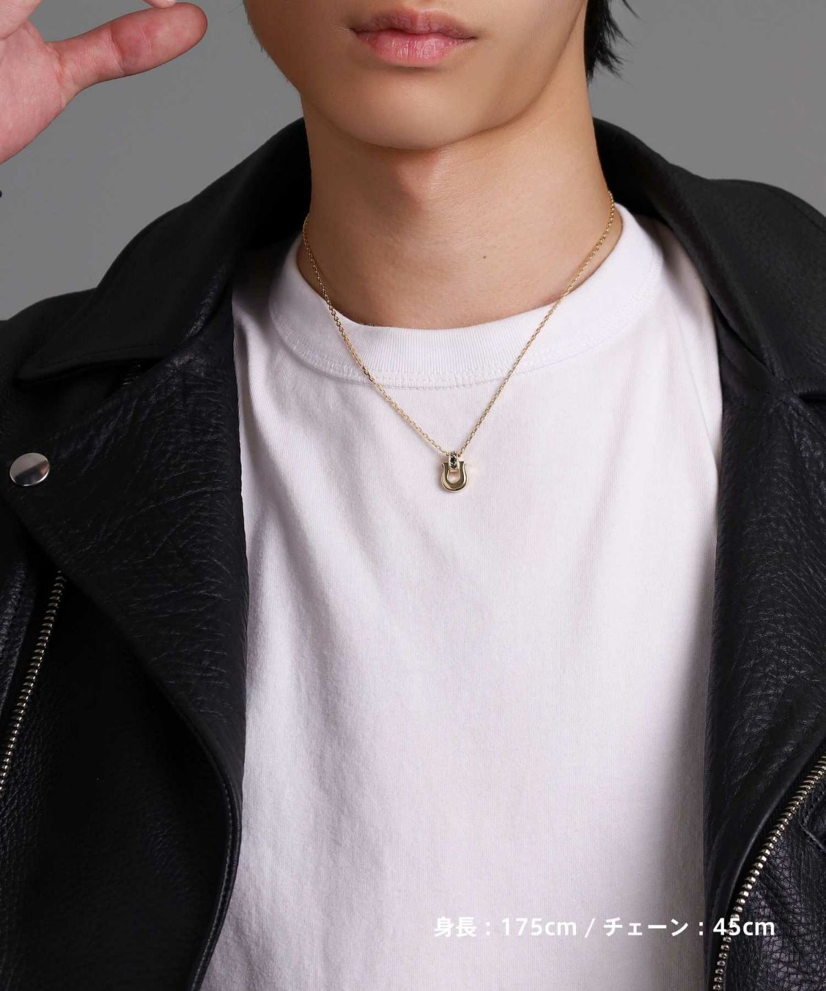 ラックホースシューネックレス/K10ゴールド