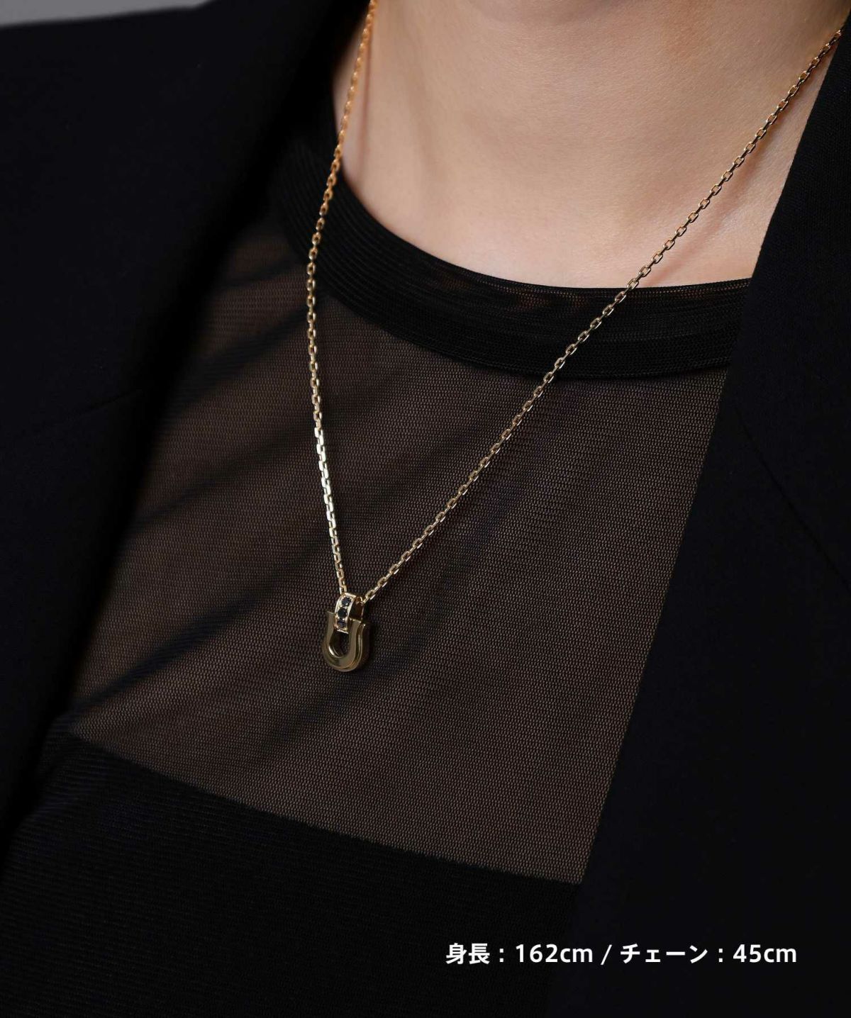 ラックホースシューネックレス/K10ゴールド