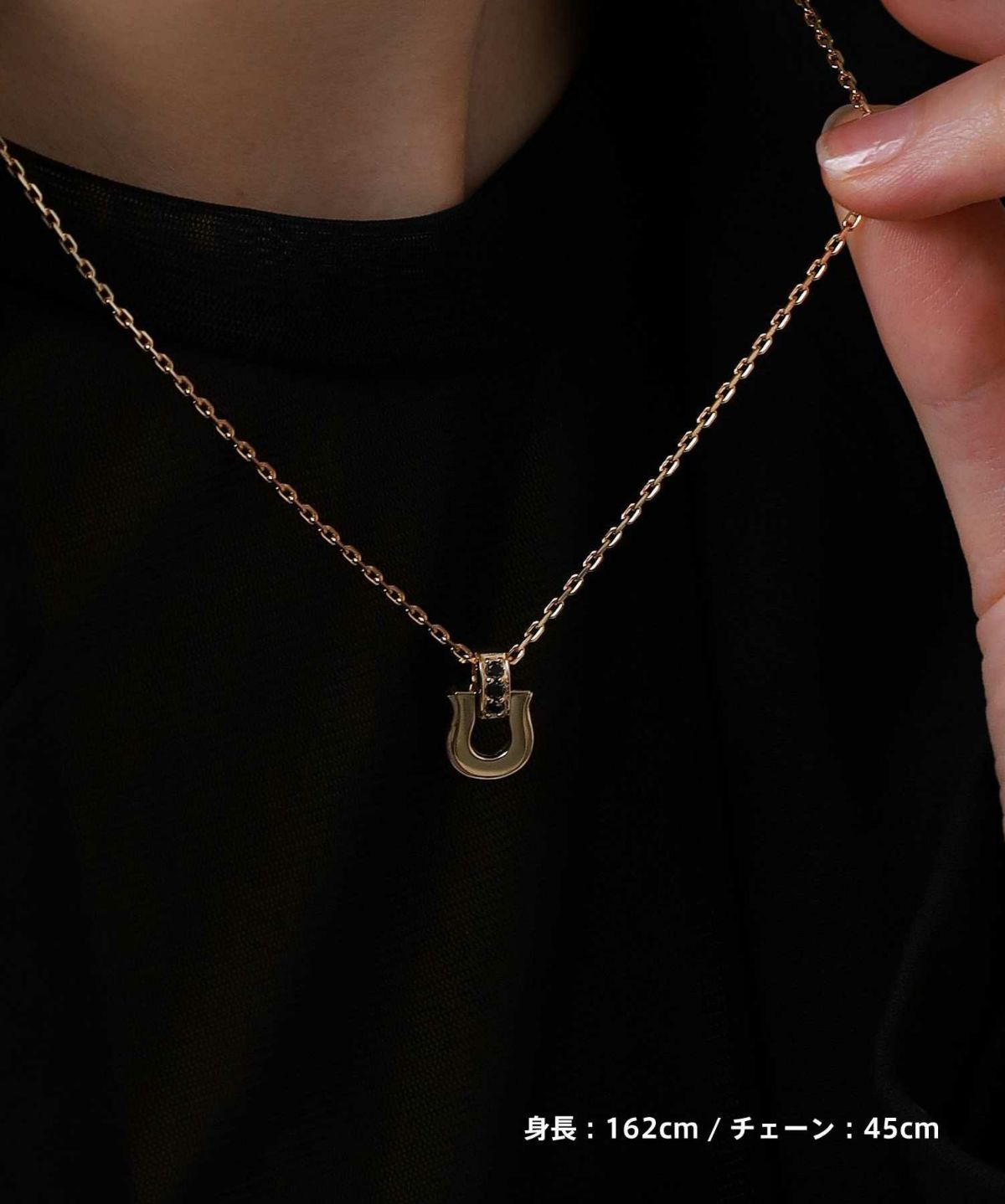 ラックホースシューネックレス/K10ゴールド
