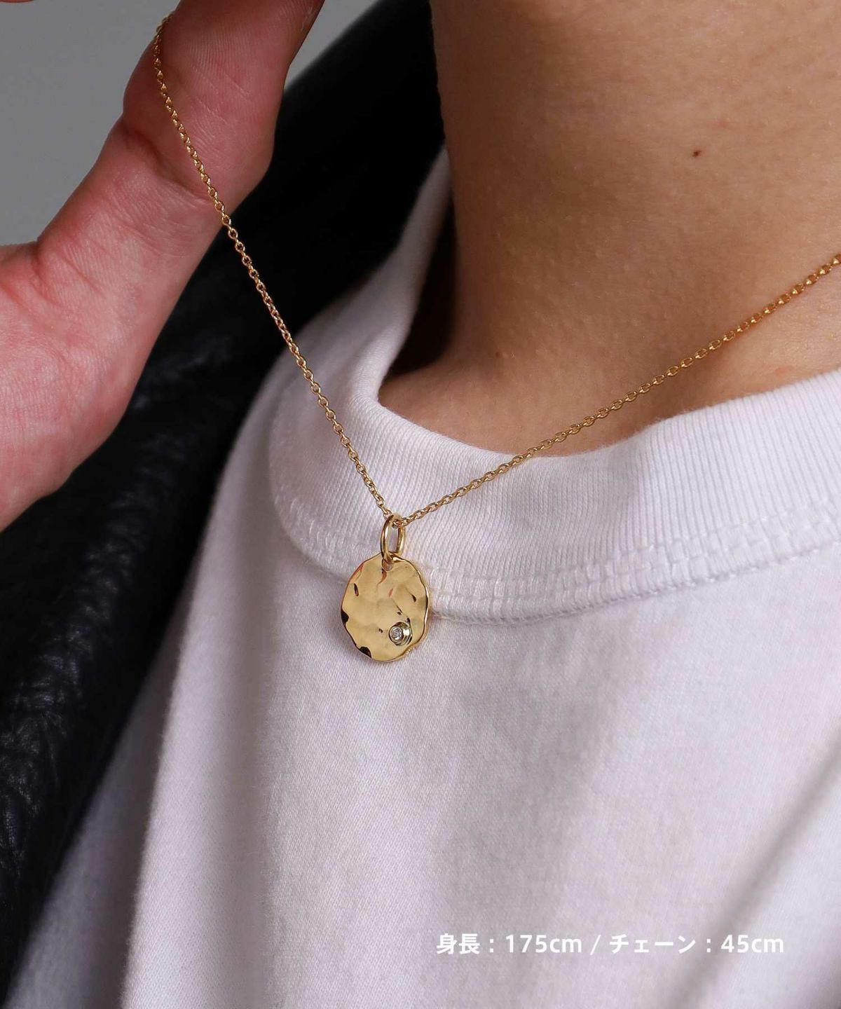 プルメリアコインネックレス/K18ゴールド