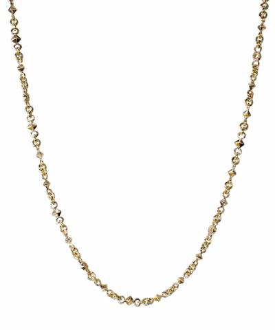 “Petite Modern”ピラミッドデザインチェーン/K10ゴールド