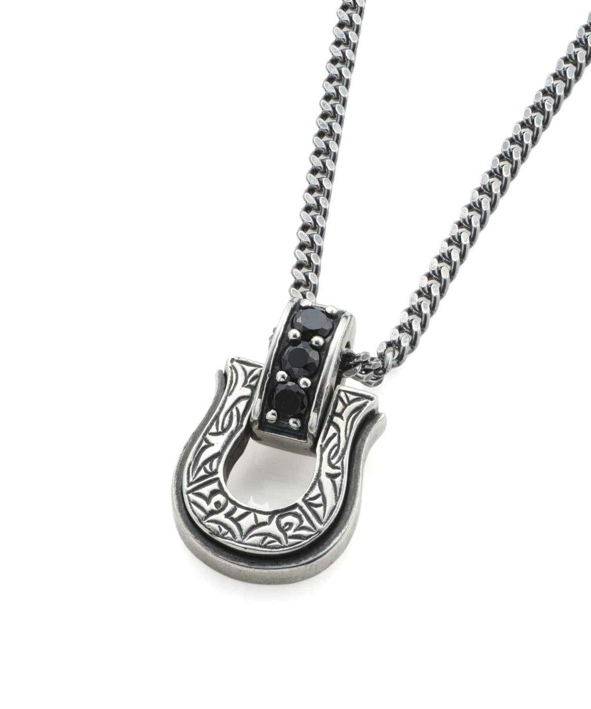 “LUCK”カービングネックレス/シルバー925