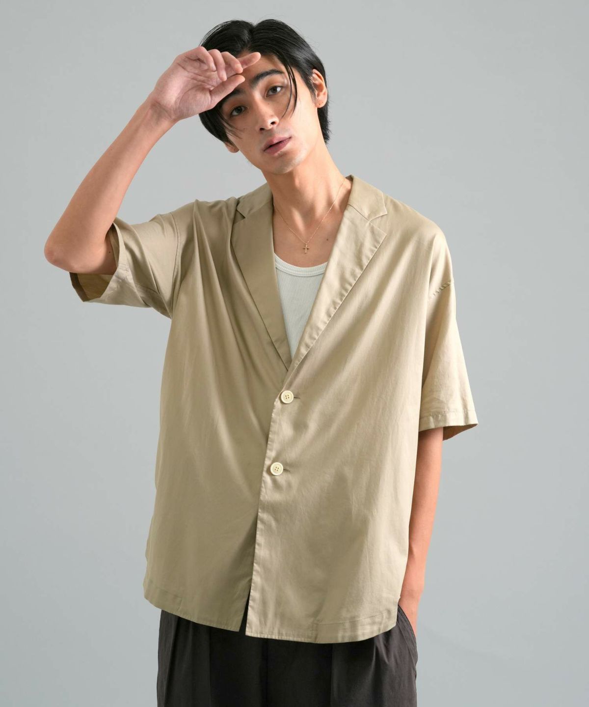 プレーンクロス プチネックレス/K10ゴールド（イエローゴールド・ホワイトゴールド）