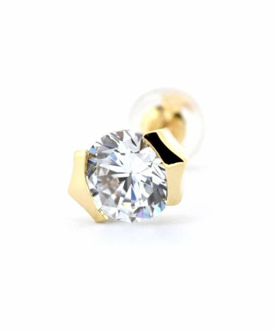 “BASIC”ブリリアントカットピアス/K10ゴールド