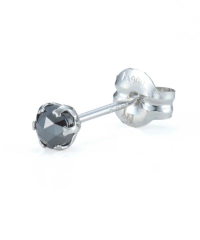 “Petite Modern”ブラックダイヤモンドピアス（Sサイズ/0.1CT）