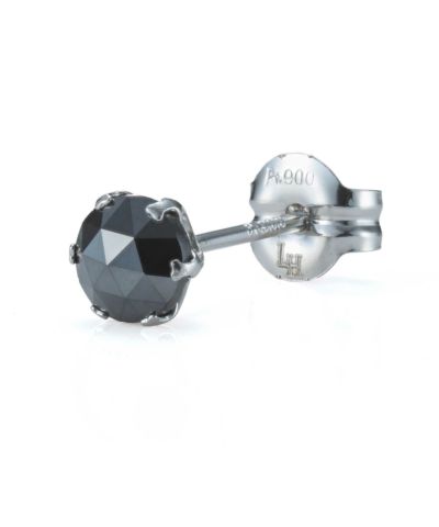 “Petite Modern”ブラックダイヤモンドピアス（Mサイズ/0.25CT）/プラチナ900