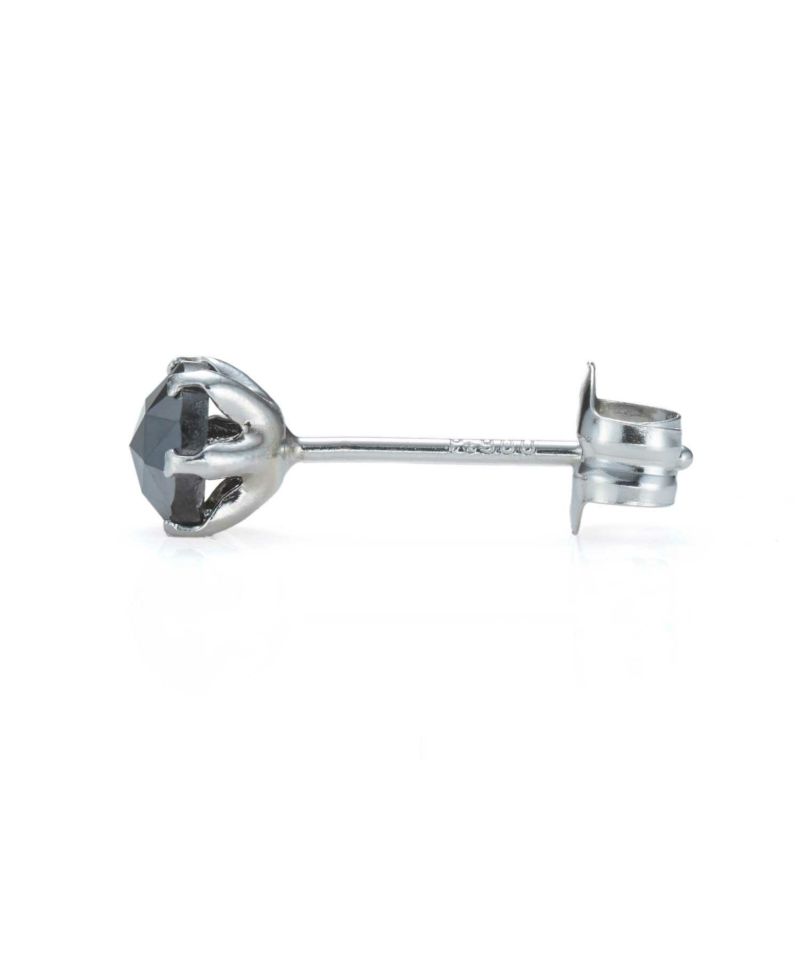 Petite Modern”ブラックダイヤモンドピアス（Mサイズ/0.25CT