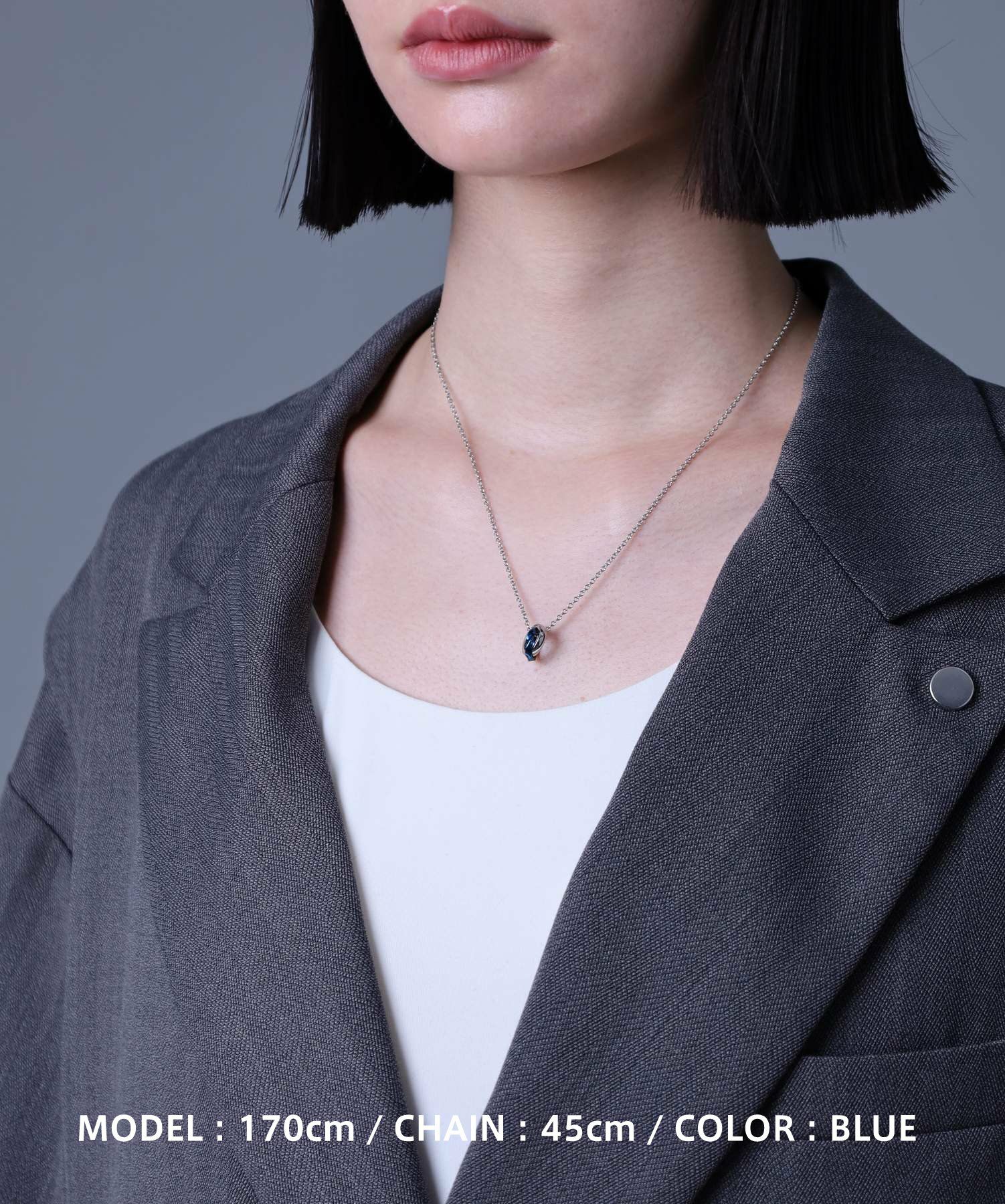 限定展開】“LH-1”ウェーブダブルリングネックレス/サージカル 