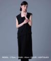 【WEB限定】ウェーブダブルリングネックレス/サージカルステンレス（シルバー・ライトブラック・ブルー・ピンク）