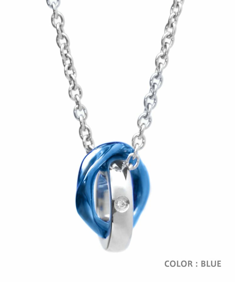 限定展開】“LH-1”ウェーブダブルリングネックレス/サージカル