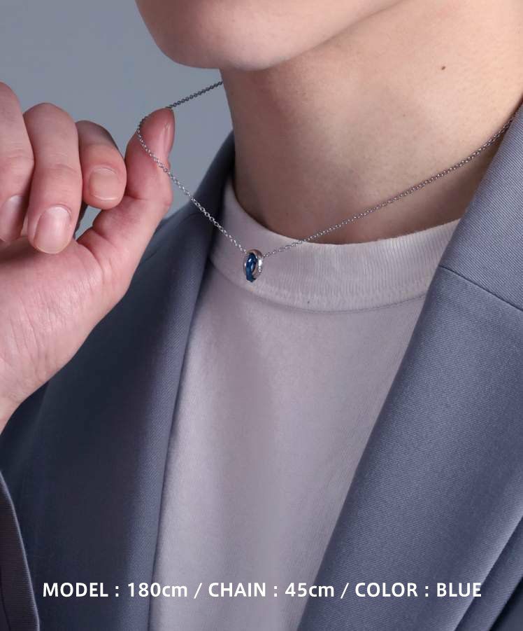 限定展開】“LH-1”ウェーブダブルリングネックレス/サージカル 
