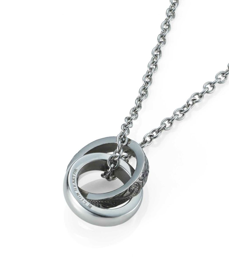 限定展開】“HAWAIIAN”ナチュラルダブルリングネックレス/サージカル