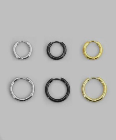 【限定展開】“LH-1”プレーンフープピアス/サージカルステンレス（金属アレルギー対応）