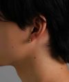 コマンダーストーンピアス/K10ゴールド（ブラック・クリア）