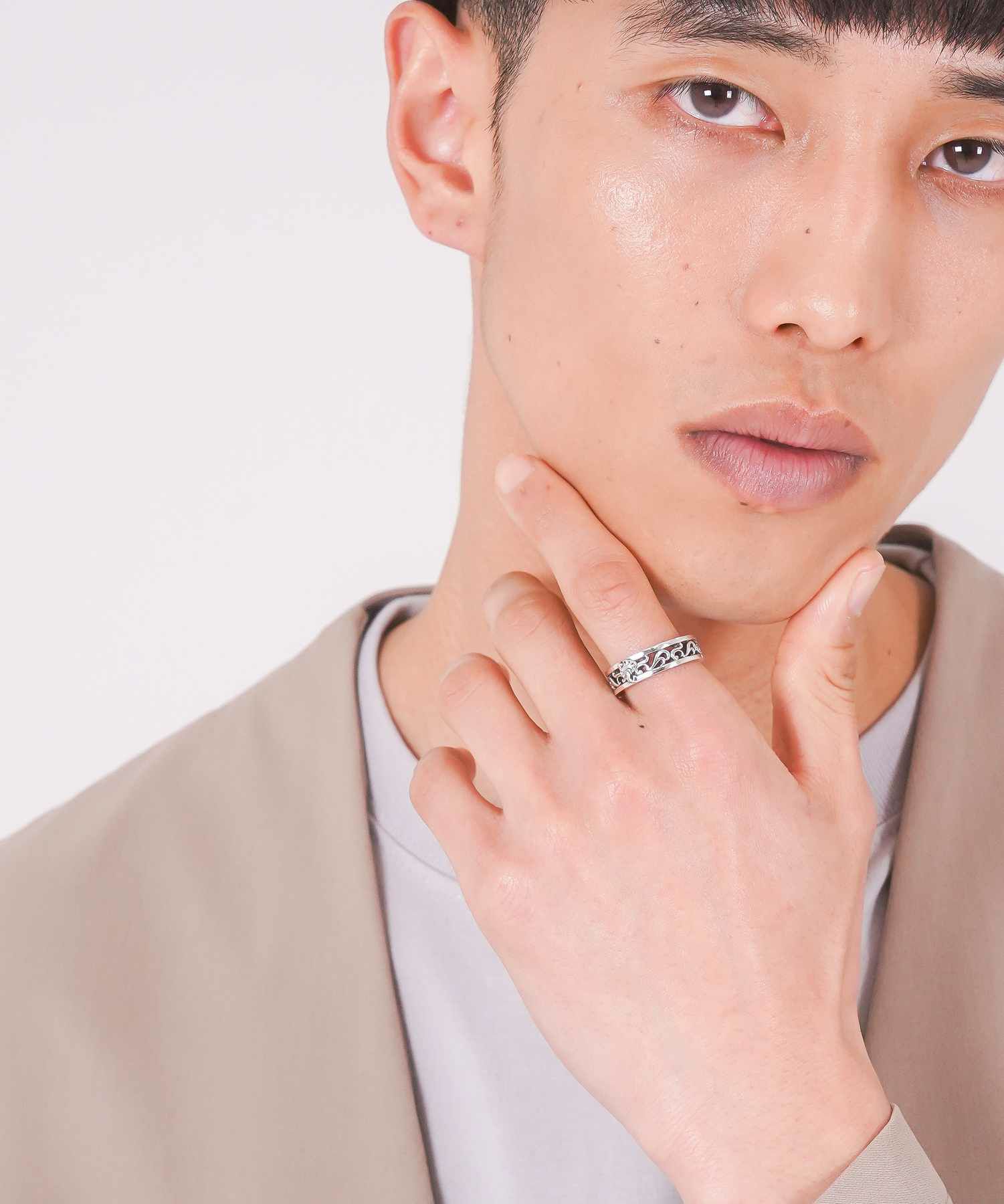 ミディアムアラベスクリング/シルバー925（シルバー・ブラック）