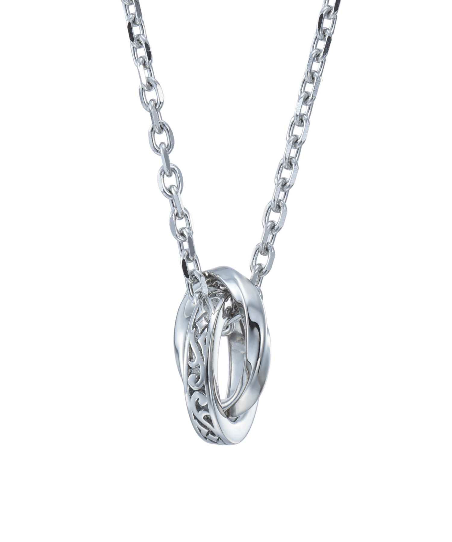 限定展開】“LH-1”タテガミダブルリングネックレス（ツイスト/シルバー