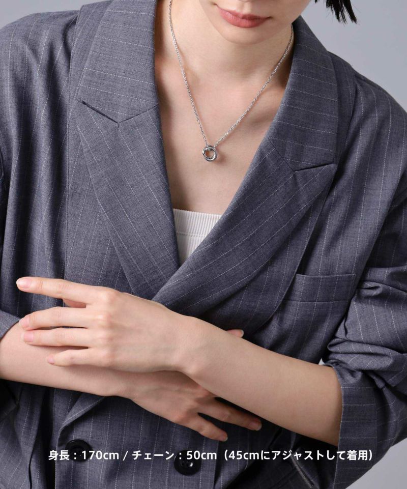 限定展開】“LH-1”タテガミダブルリングネックレス（ツイスト/シルバー
