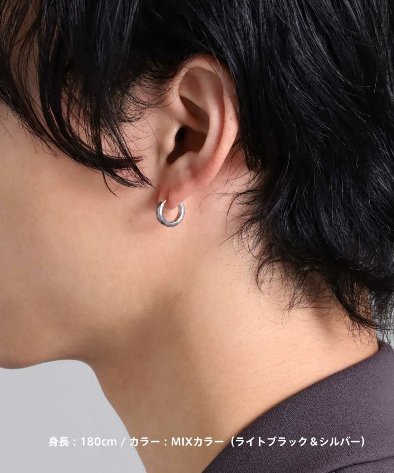 カッティングフープピアス/シルバー925