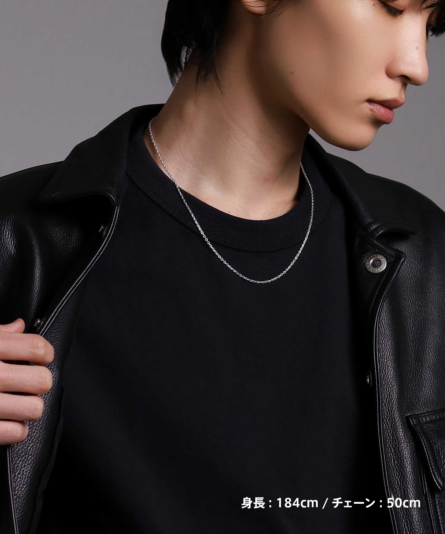 スモールシルバーチェーンネックレス/アズキ/シルバー925