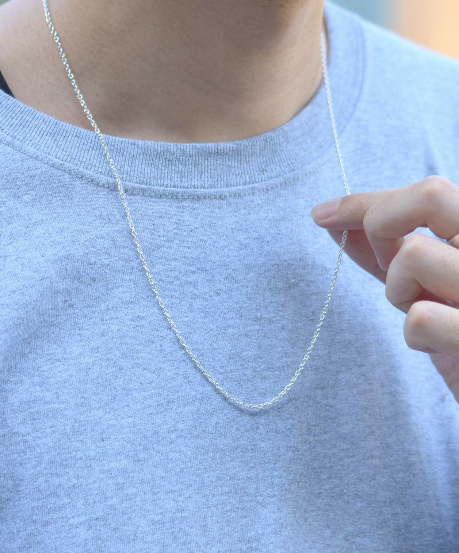 スモールシルバーチェーンネックレス/アズキ/シルバー925 | ライオン  