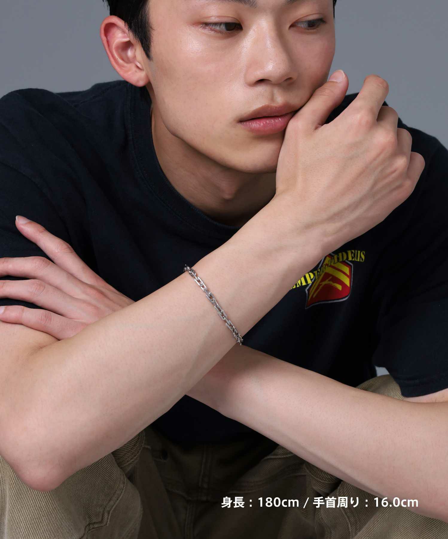 LUCK”スリムリンクブレスレット/シルバー925 | LION HEART STORE