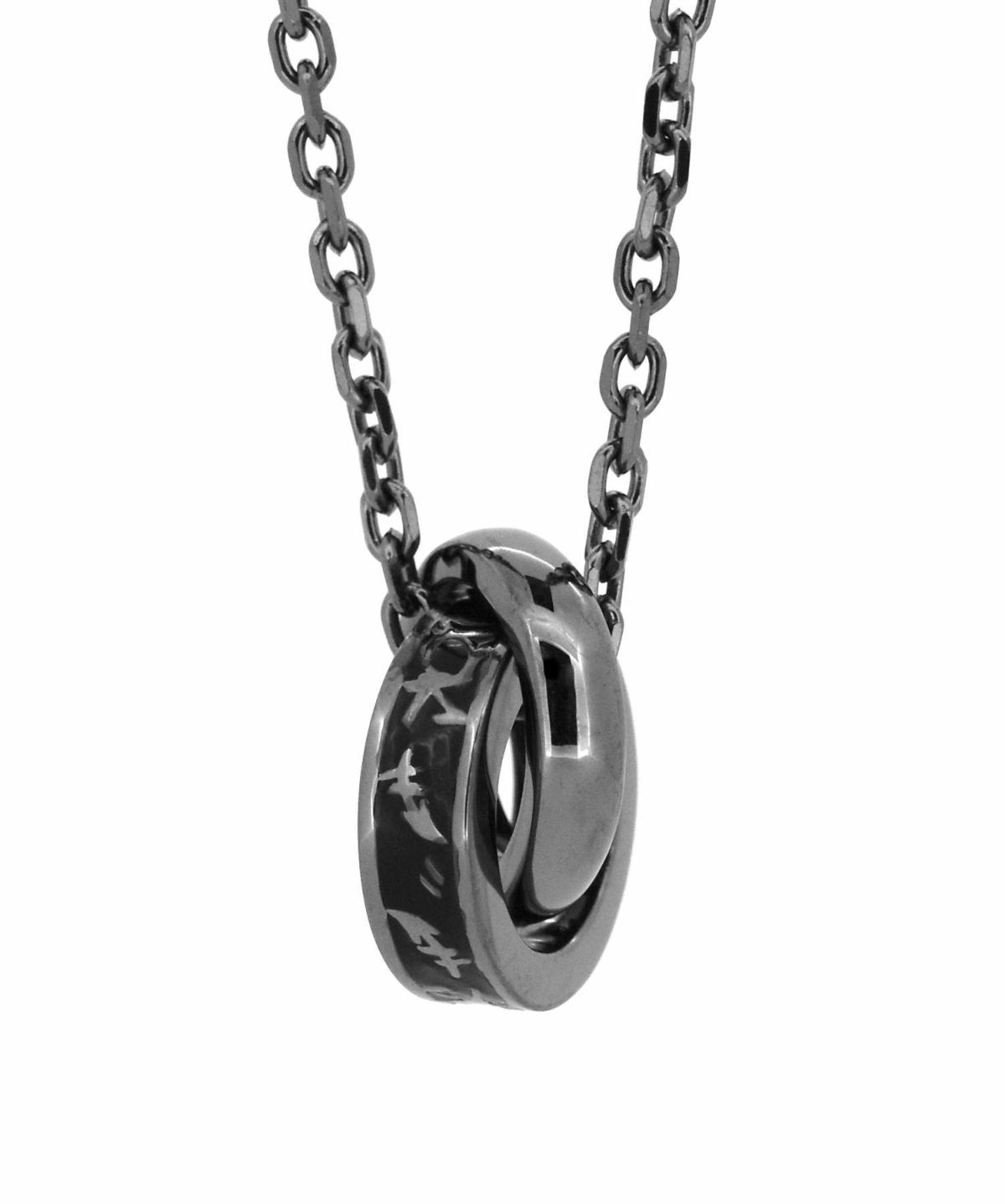 【ONLINE STORE 限定】タギングダブルリングネックレス/シルバー925