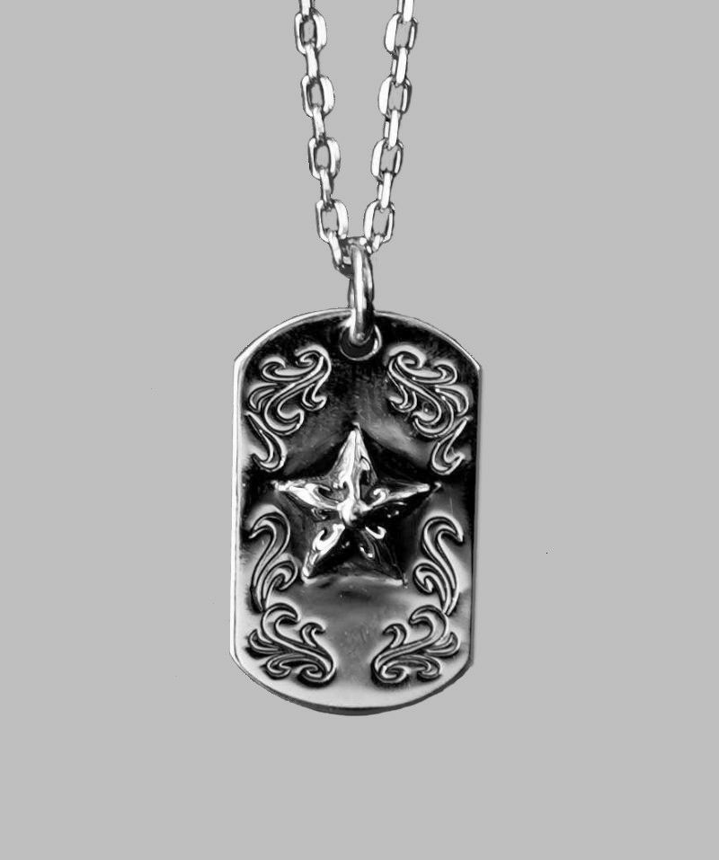 ゴシックスタードッグタグネックレス/シルバー925 | ライオンハート  