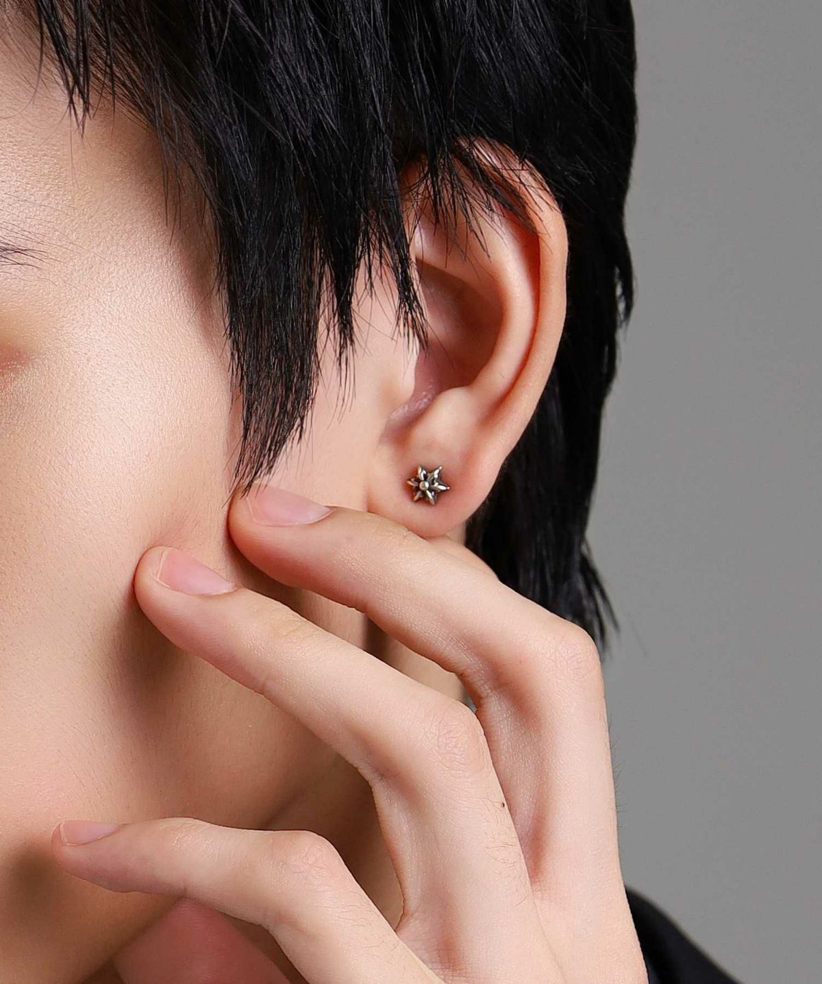 ヘキサグラムスターピアス/シルバー925