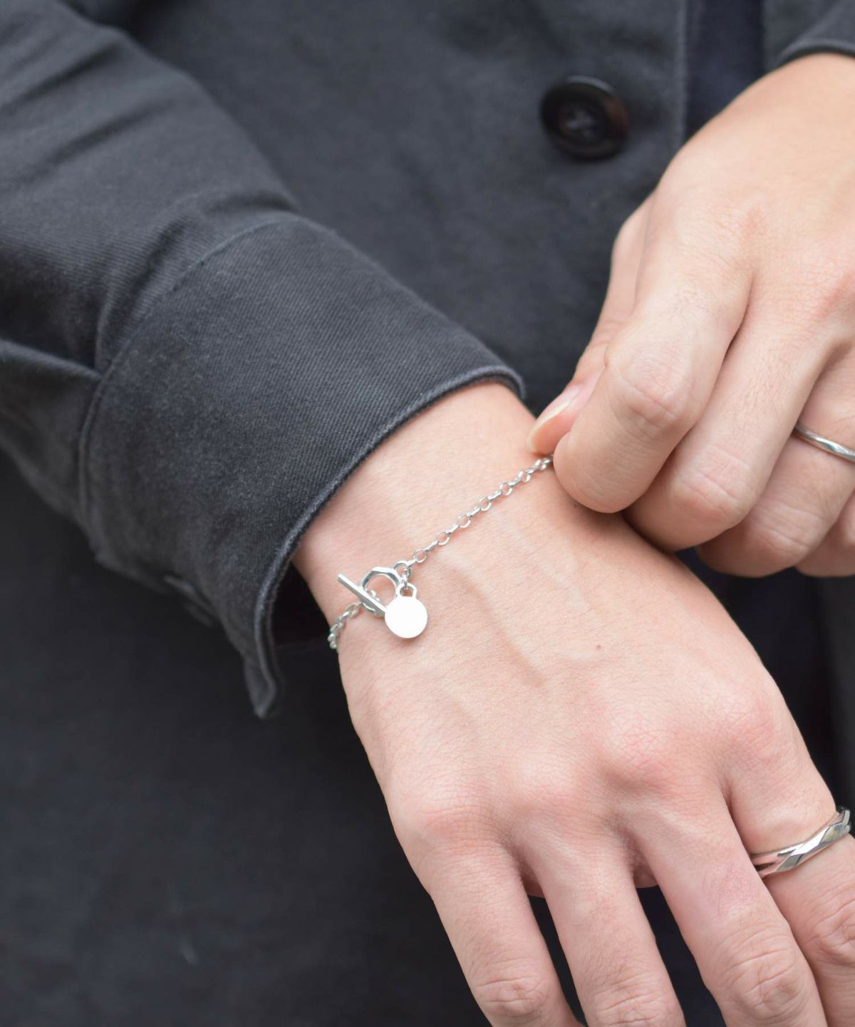 リファインドチェーンブレスレット/マリン/シルバー925