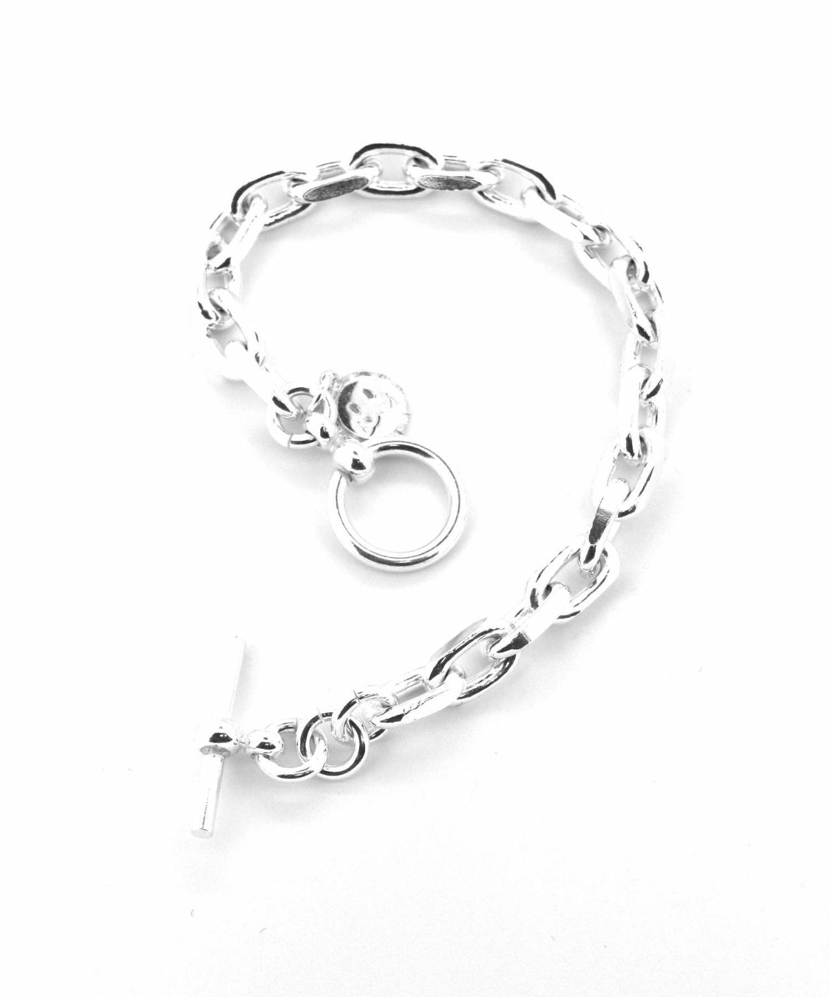 サイドカットファットチェーンブレスレット/シルバー925