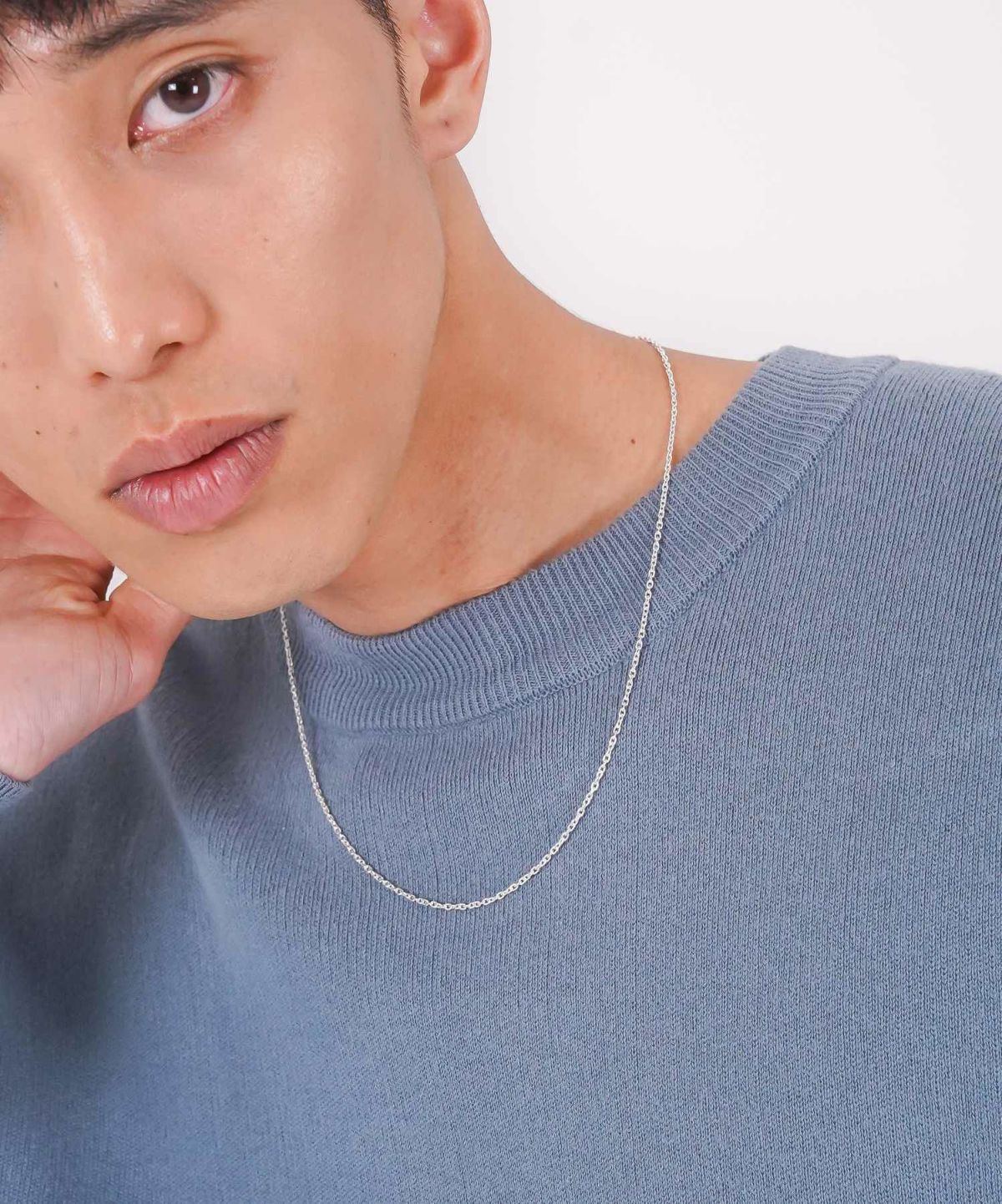 リファインドチェーンネックレス/0.1アズキ/シルバー925