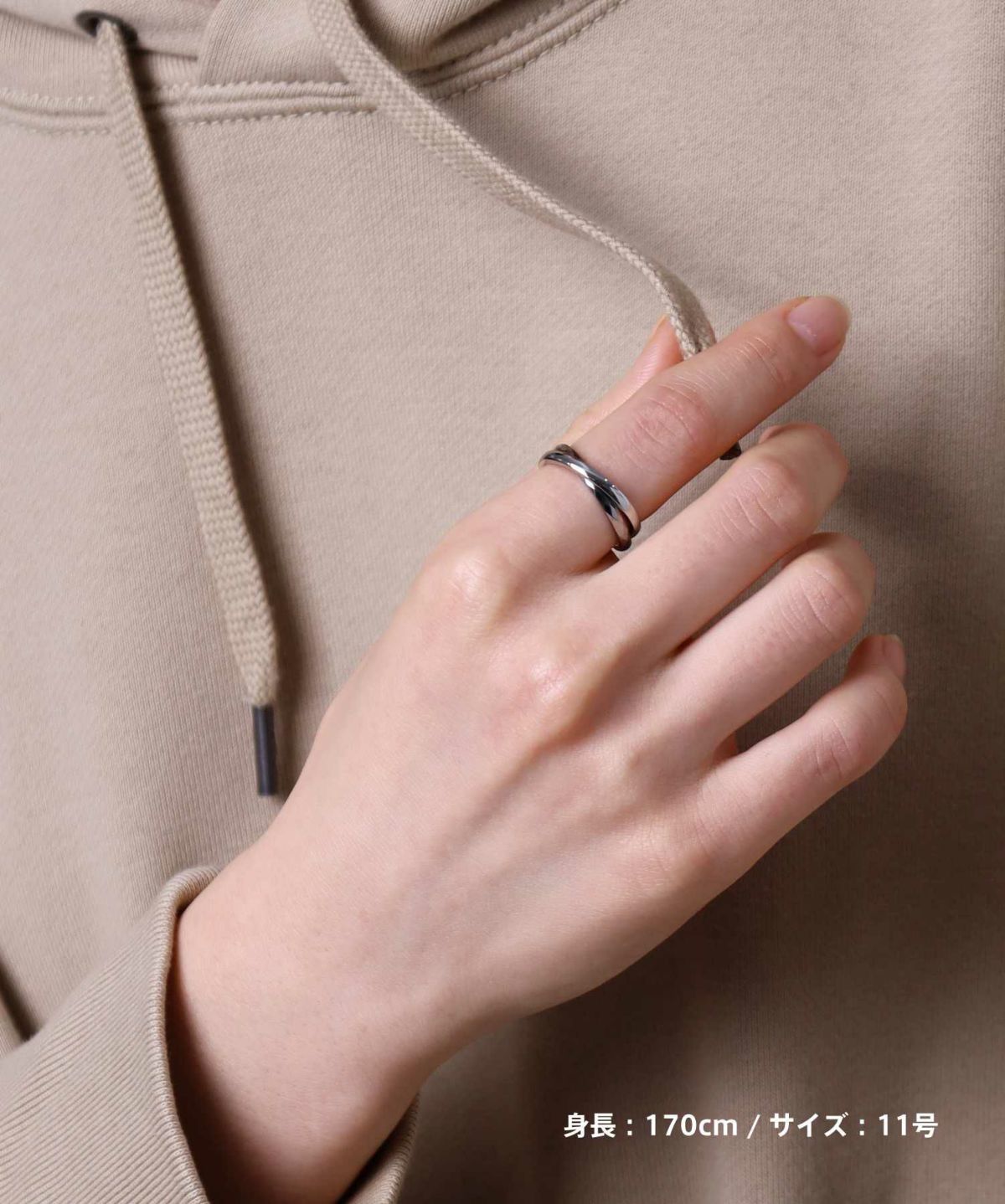 【限定展開】“LH-1”カッティングデュアルリング/サージカルステンレス＆タングステン（金属アレルギー対応）