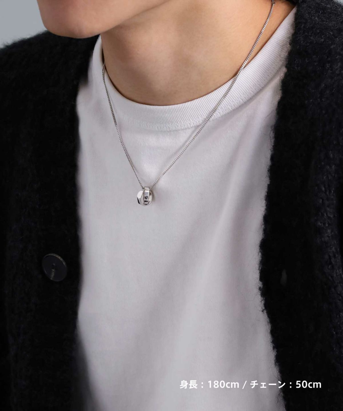 フラグメントダブルリングネックレス/シルバー925