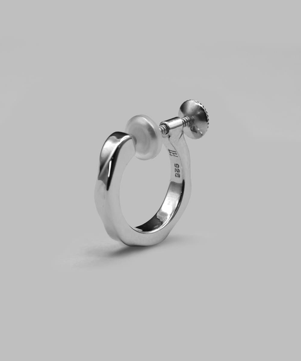 シルバーイヤリング/ツイストテクスチャー/シルバー925