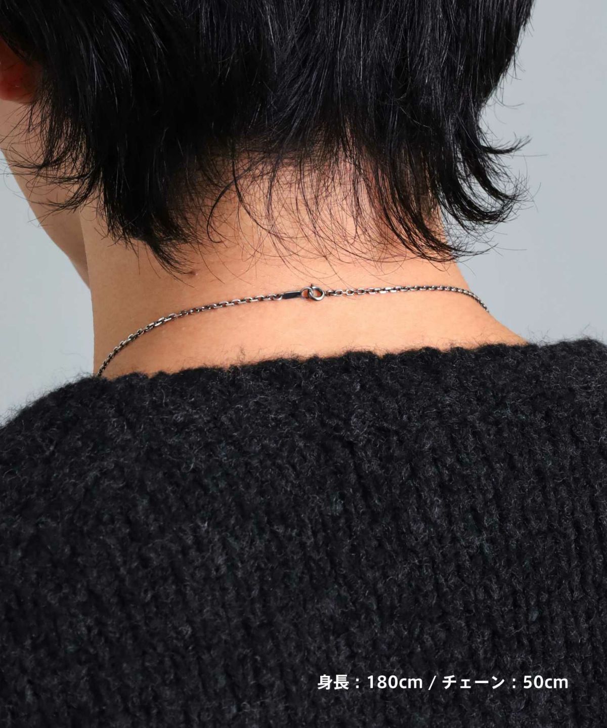 ゴーティーダブルリングネックレス/シルバー925