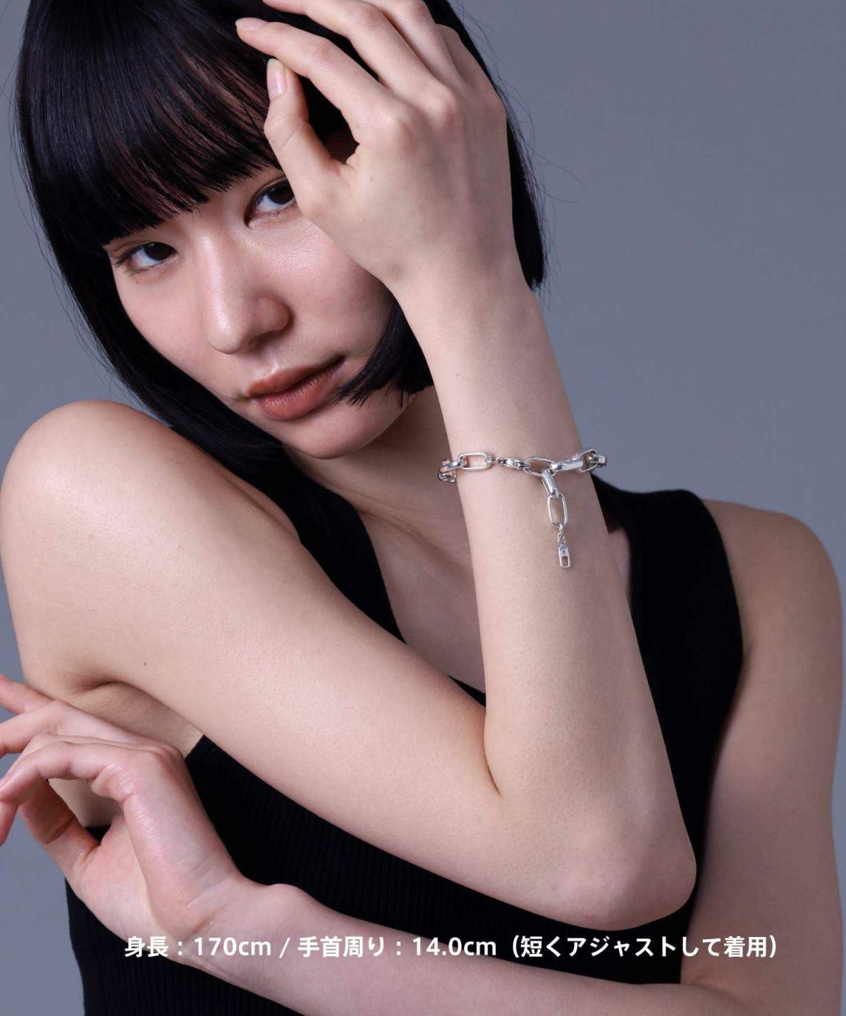 ラウンデッドファットブレスレット/シルバー925