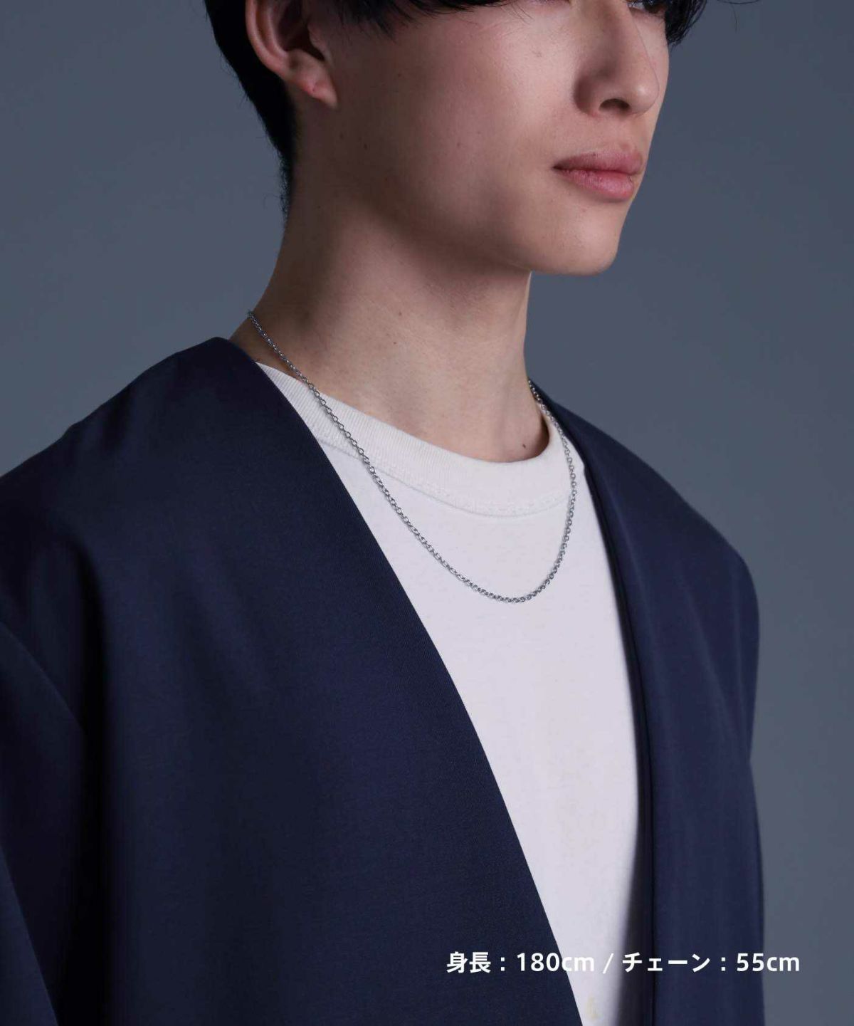 【WEB限定】スレンダリーチェーンネックレス/アズキ/サージカルステンレス