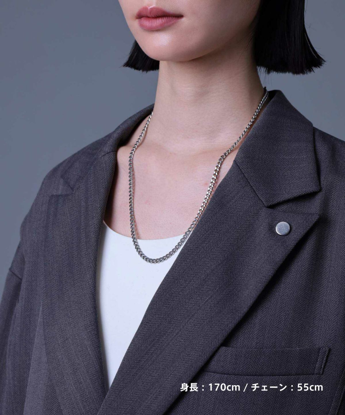 【WEB限定】スレンダリーチェーンネックレス/キヘイ/サージカルステンレス