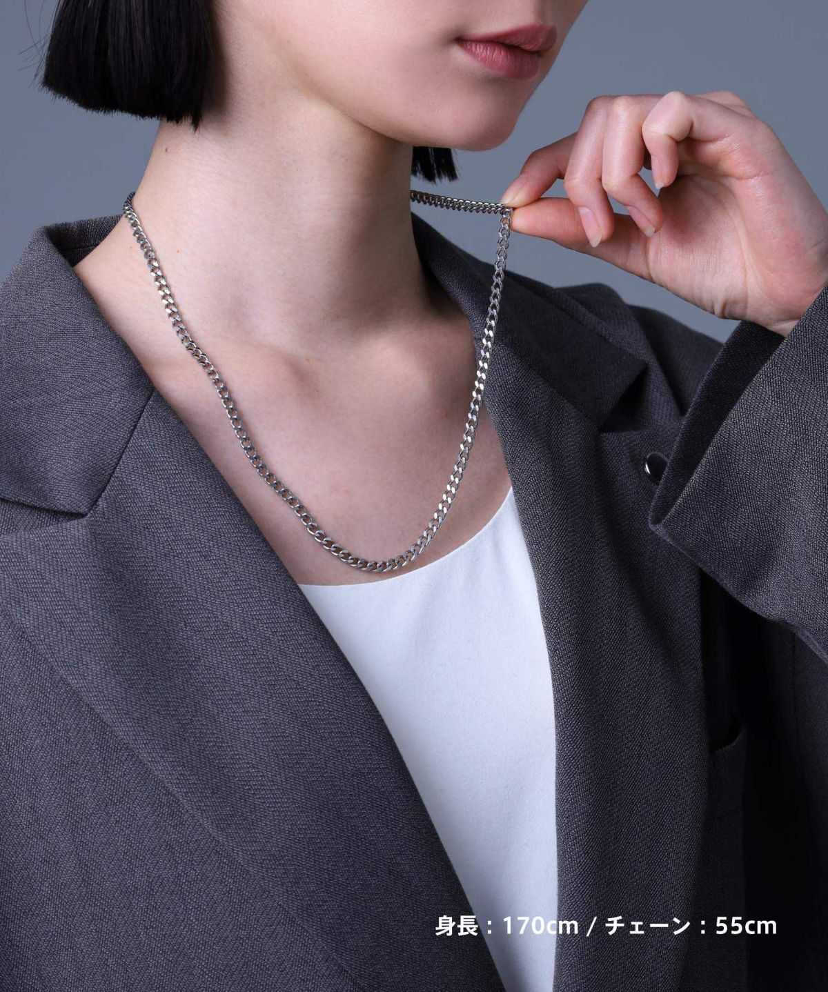 【WEB限定】スレンダリーチェーンネックレス/キヘイ/サージカルステンレス