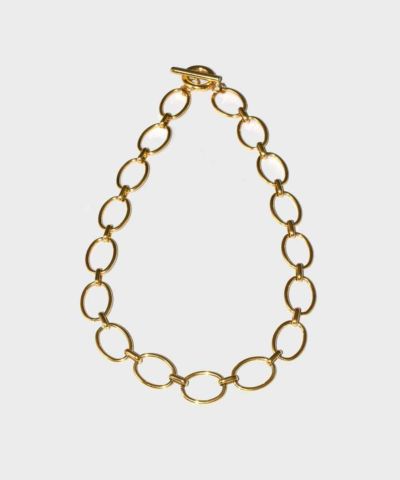 オーバルチャンキーチェーンネックレス/シルバー/サージカル オーバルチャンキーチェーンネックレス/シルバー/サージカル