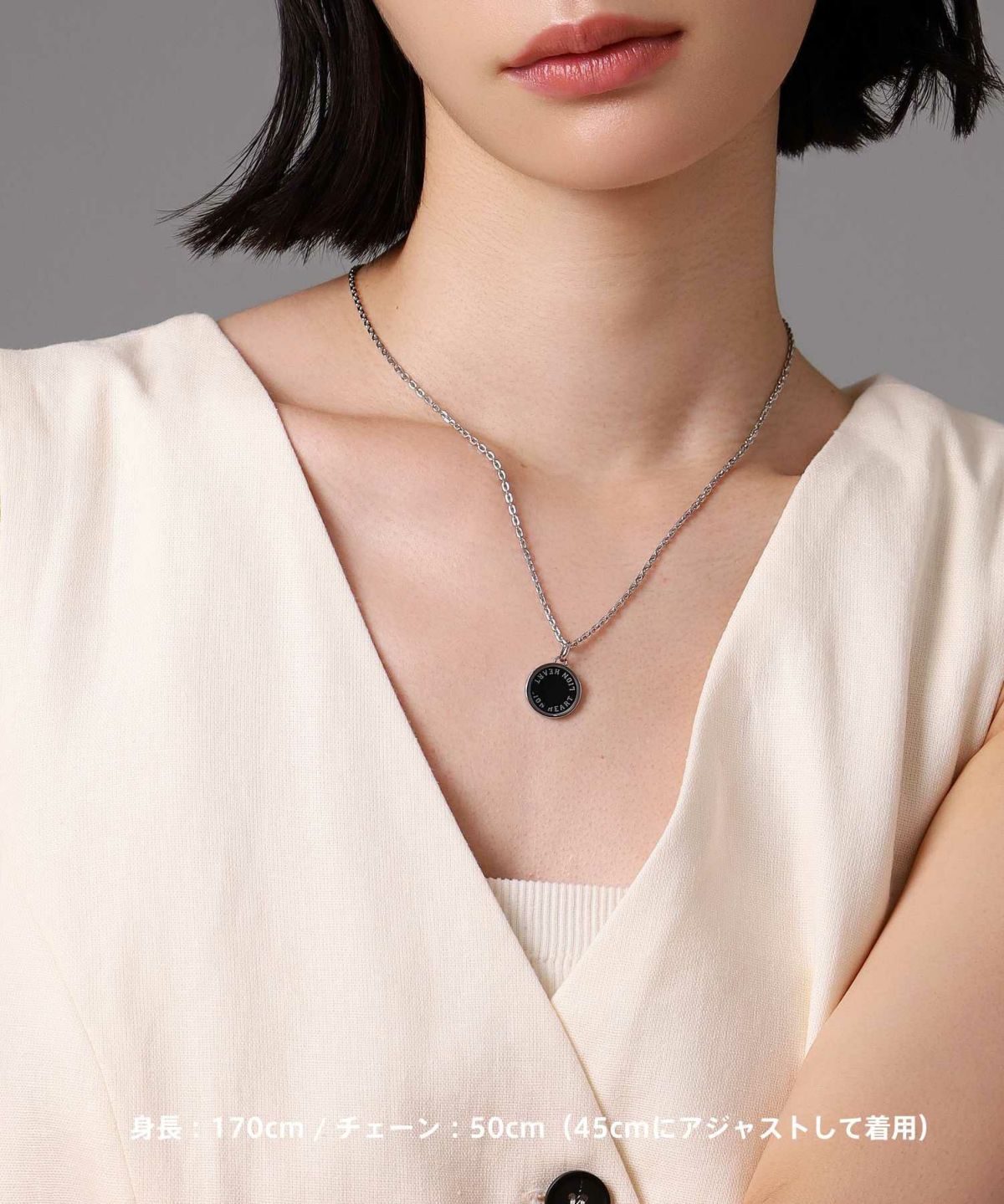 【WEB限定】サークルコインネックレス/サージカルステンレス