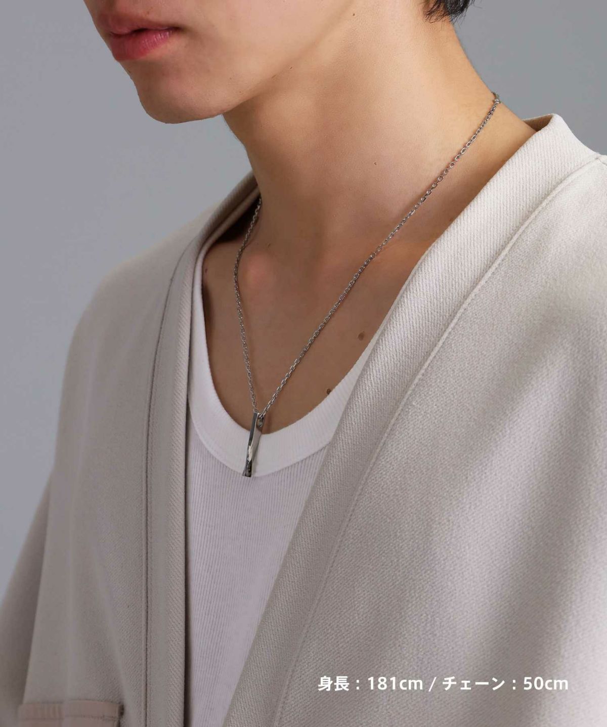 【WEB限定】ツイストロッドネックレス/サージカルステンレス