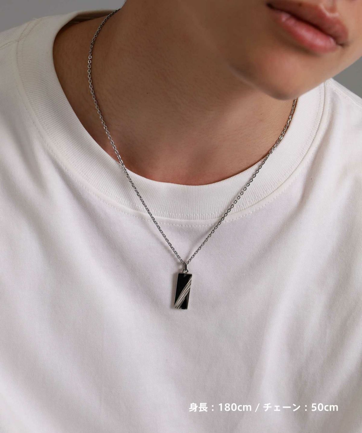 【WEB限定】スラッシュラインネックレス/サージカルステンレス