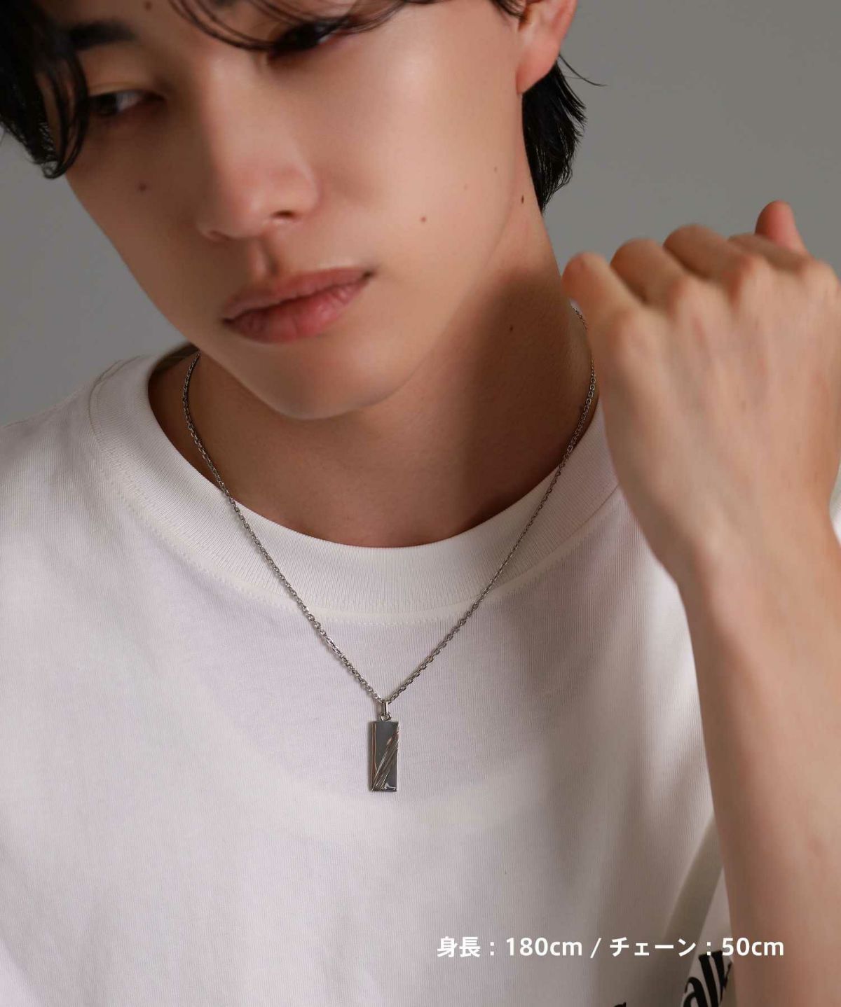 【WEB限定】スラッシュラインネックレス/サージカルステンレス