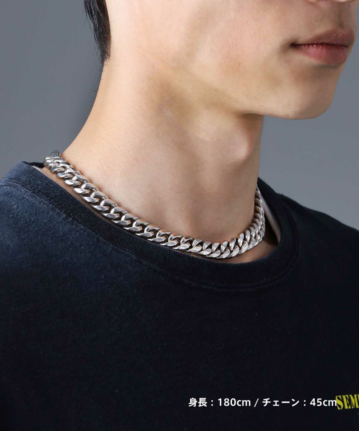 【WEB限定】ワイドチェーンネックレス/12mm幅キヘイ/サージカルステンレス